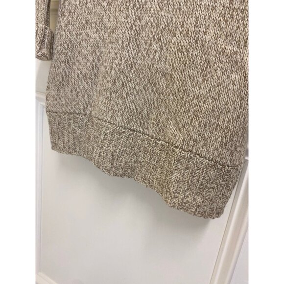 It’s Our Time Oatmeal Tan Cream Cardigan Long Sleeve Sweater Size Large - Picture 8 of 12